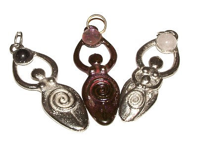 Goddess Triple Moon Pendant with chain